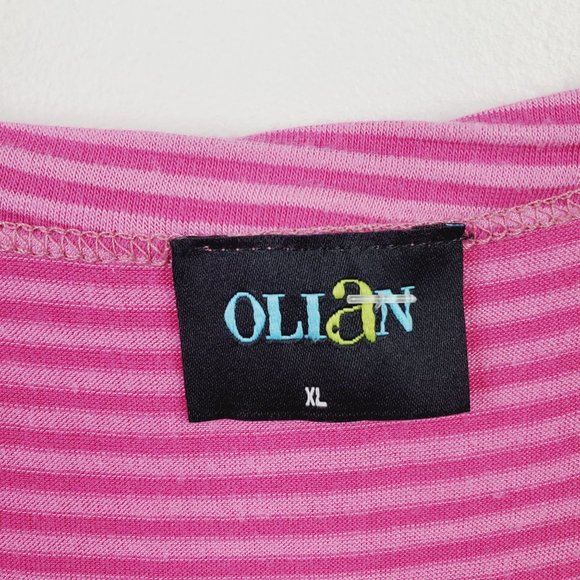 Olian Striped Sleeveless Tunic Mini Dress Sz XL - Picture 8 of 8